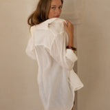 Semi-Sheer Boyfriend Shirt