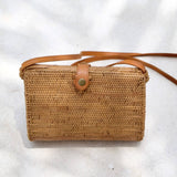 Flores Woven Rattan Handbag