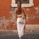 Bias Cut Midi Skirt