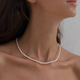 Sterling Silver Baby Pearl Necklace