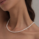 Sterling Silver Small Pearl Necklace